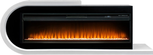 Каминокомплект Basel 60 L - Белый с черным с очагом Vision 60 LED в Москве