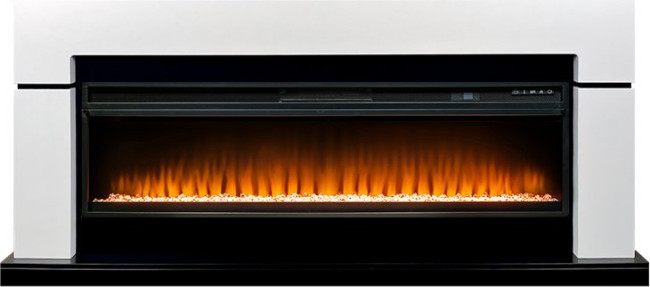 Каминокомплект Lindos 60 - Белый с черным с очагом Vision 60 LED в Москве