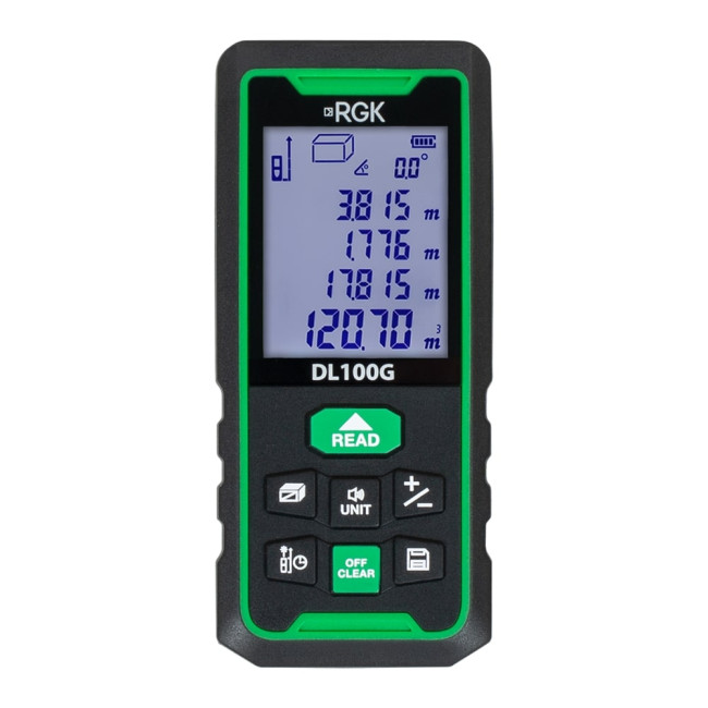 Лазерный дальномер RGK DL100G (с поверкой) - зеленый луч в Москве
