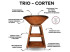 Уличный гриль Coeo TRIO 98 - CORTEN (Высота 100) в Москве