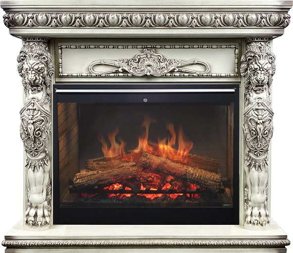Каминокомплект Windsor - Слоновая кость с патиной с очагом Symphony 30'' DF3020-INT в Москве