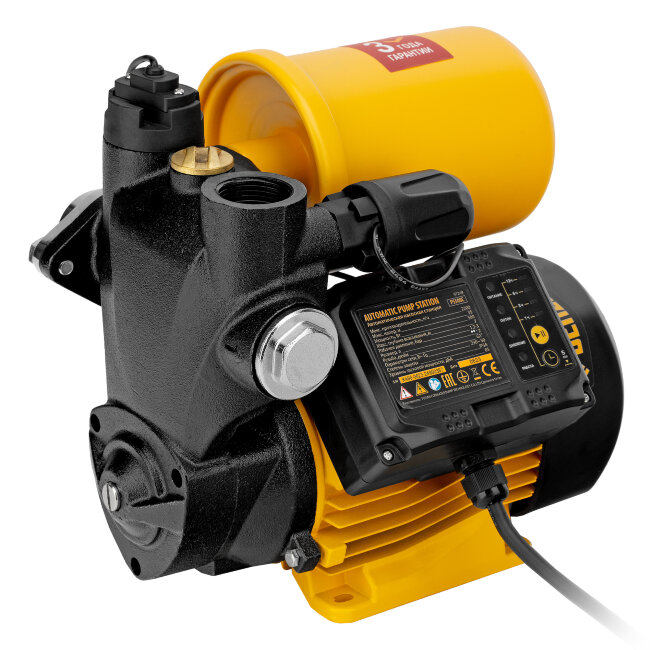 Насосная станция PS500C, 500 Вт, напор 35 м, 2200 л/ч, ресивер 2 л, блок управления Denzel в Москве