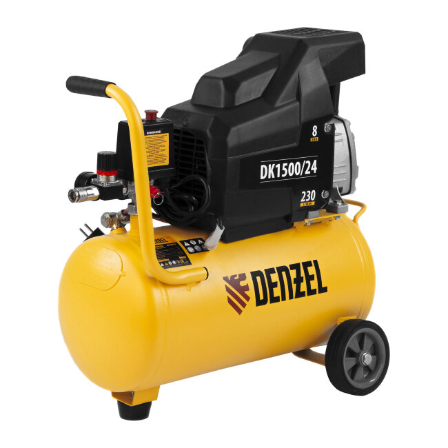 Компрессор воздушный DK1500/24, Х-PRO 1.5 кВт, 230 л/мин, 24 л Denzel в Москве