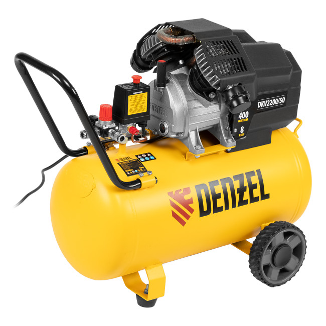 Компрессор воздушный DKV2200/50, Х-PRO 2.2 кВт, 400 л/мин, 50 л Denzel в Москве