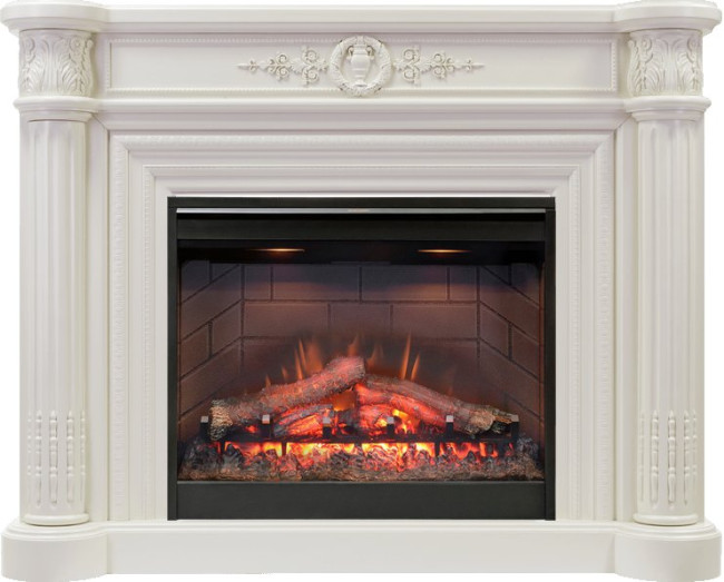 Каминокомплект Manor - Белый дуб с очагом Symphony 26'' DF2608-INT в Москве