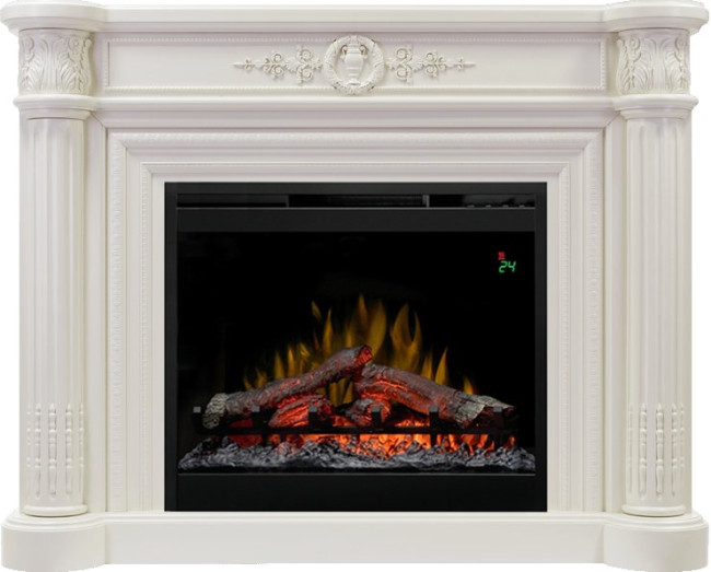 Каминокомплект Manor - Белый дуб с очагом Symphony 26'' DF2624L-INT в Москве