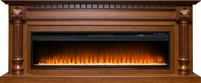 Каминокомплект Edinburg 60 - Орех с очагом Vision 60 LED в Москве