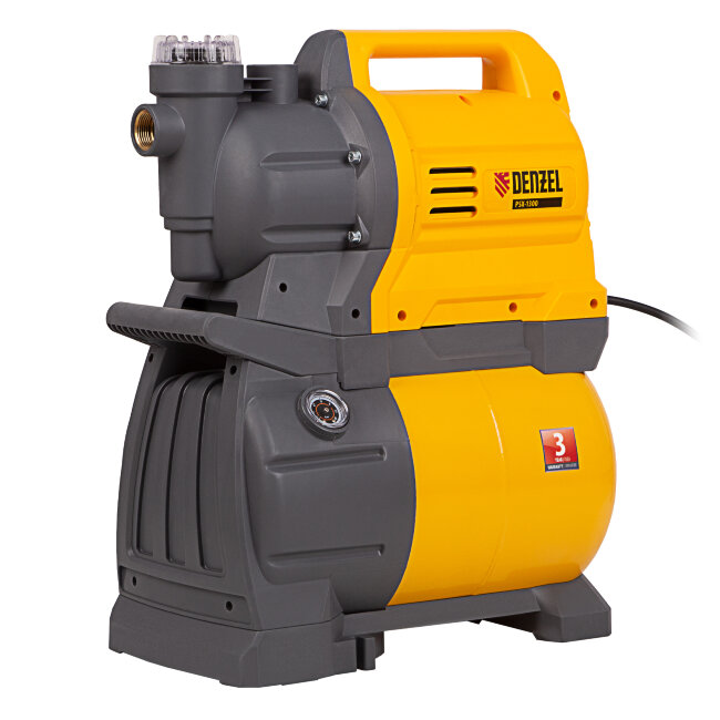 Насосная станция PSХ1300, Х-Pro, 1300 Вт, 4500 л/ч, ресивер 24 л, подъем 48 м Denzel в Москве