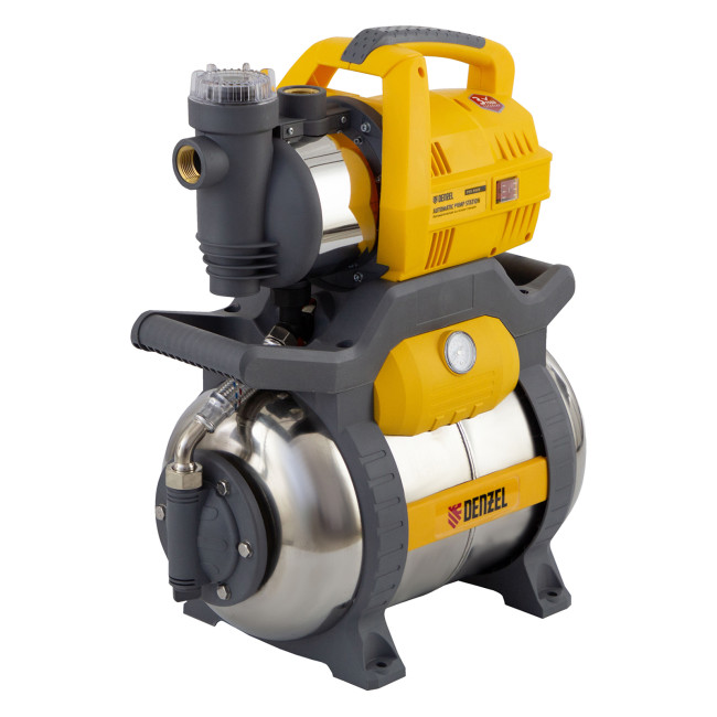 Насосная станция PSХ950X, Х-Pro, 950 Вт, 3300 л/ч, ресивер 24 л, подъем 38 м, нержавейка Denzel в Москве