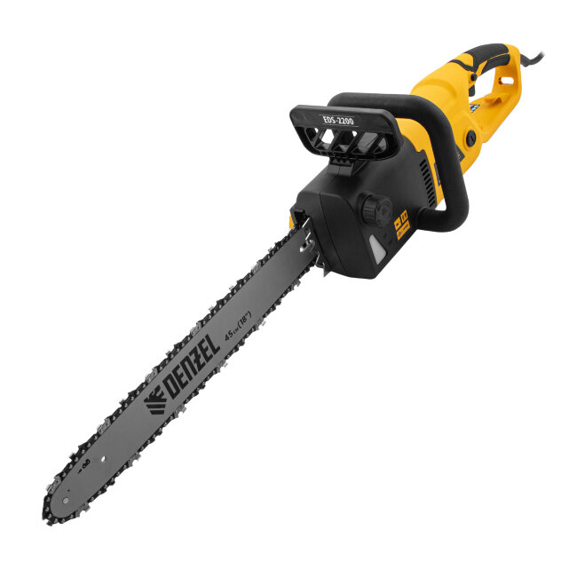 Пила цепная электрическая EDS-2200, 2.2 кВт,продольная, шина 45 см, шаг 3/8, паз 1.3 мм, 62 звена Denzel в Москве