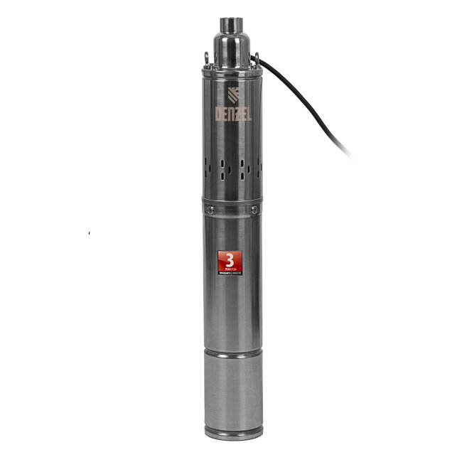 Скважинный насос DWS-4-150, винтовой, диаметр 4", 1300 Вт, 2000 л/ч, напор 150 м Denzel в Москве