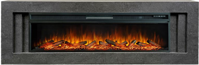 Каминокомплект Line 60 Dark Grey - Темный серый с очагом Vision 60 LOG LED в Москве