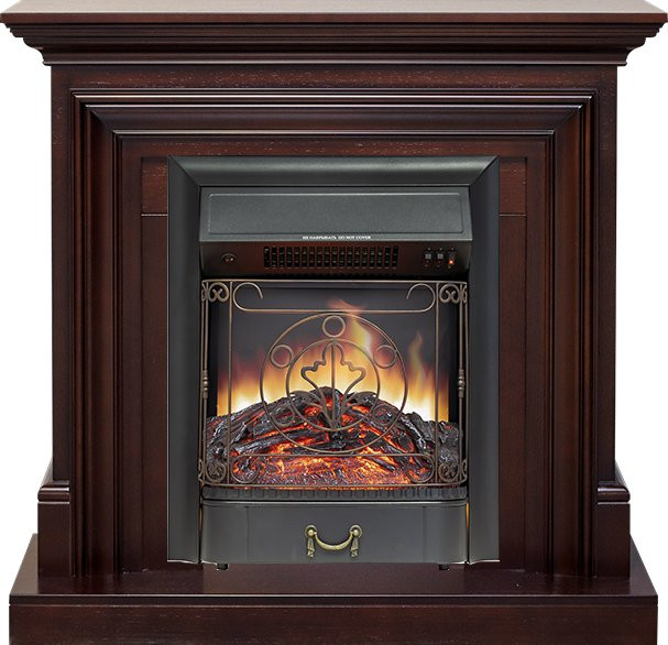 Каминокомплект Bradford - Темный дуб с очагом Majestic FX Black в Москве