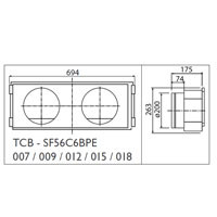Toshiba Фланец воздушный стандартный (TCB-SF56C6BPE) в Москве