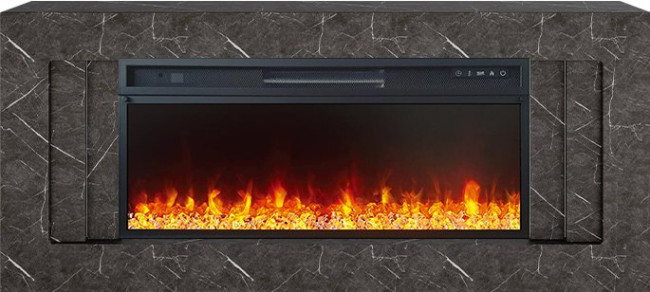 Каминокомплект Line 42 SFT Stone Touch (Разборный) - Серый мрамор с очагом Vision 42 LED в Москве