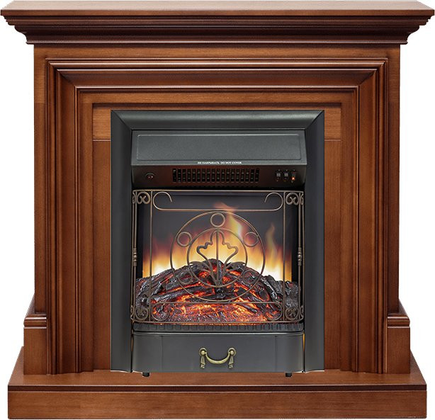 Каминокомплект Bradford - Орех с очагом Majestic FX Black в Москве