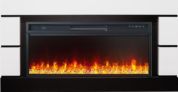 Каминокомплект Modern 42 CRM (Разборный) - Белый с черным с очагом Vision 42 LED в Москве