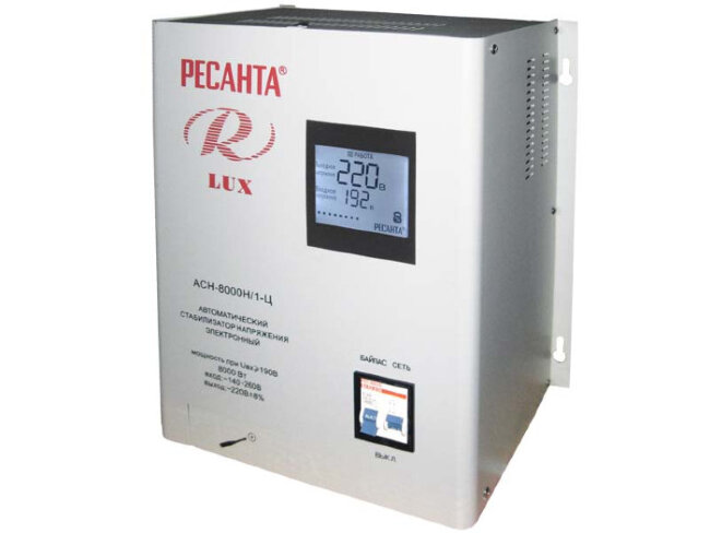 Стабилизатор напряжения серии LUX РЕСАНТА АСН-8000Н/1-Ц в Москве